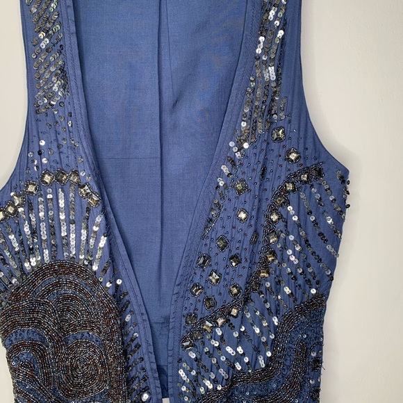 Hand Embroidered Bohemian Vest - Picture 3 of 5